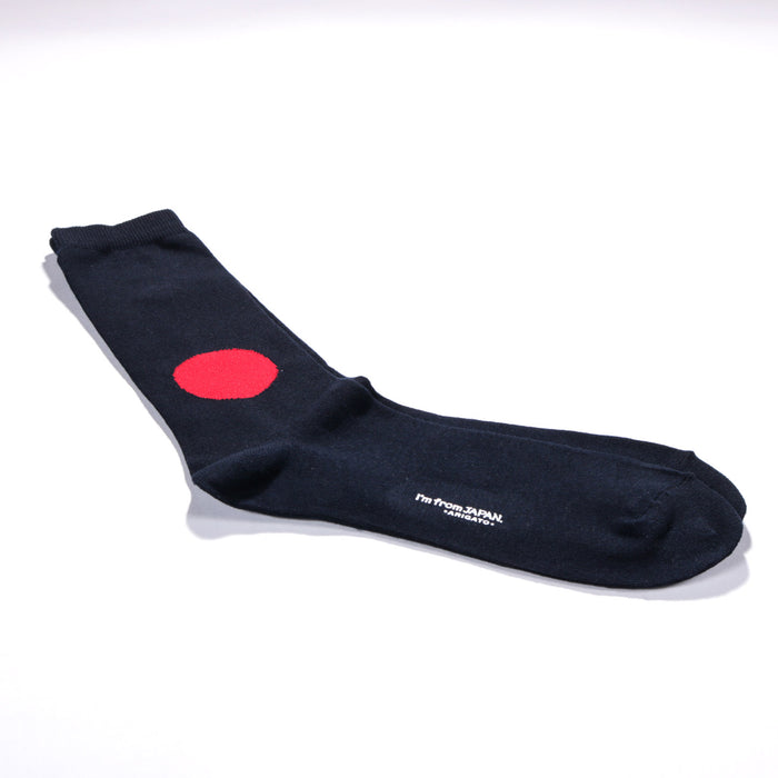 BLUE BLUE JAPAN FLAG SOCKS NAVY