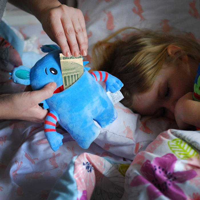 Blue Monster Tooth Fairy Pillow Stuffed Animal Plush Toy - Premium stuffed animals from The Tooth Brigade - Just $15.95! Shop now at Pat's Monograms