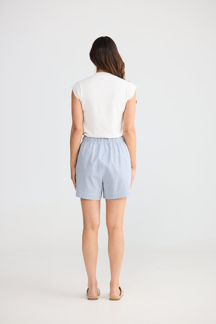 Bobbi Short (Blue Pinstripe)