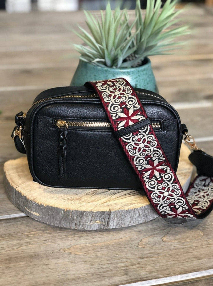 Boho Guitar Strap Women's Crossbody Bag - Premium Bags and Totes from MiMi Wholesale - Just $29.87! Shop now at Pat's Monograms