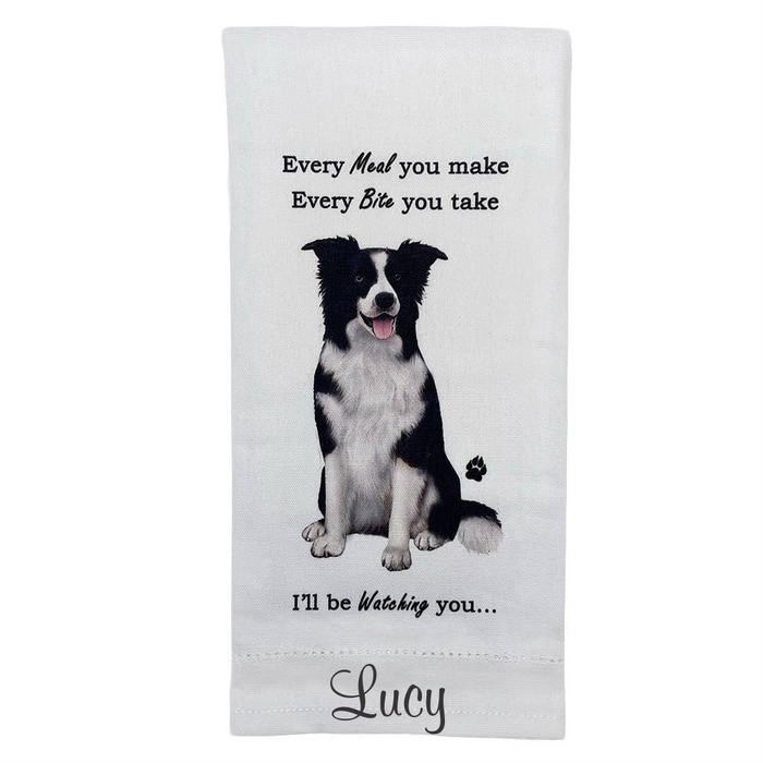 Border Collie Kitchen Towel - Premium Kitchen Towels from E&S Pets - Just $10.95! Shop now at Pat's Monograms