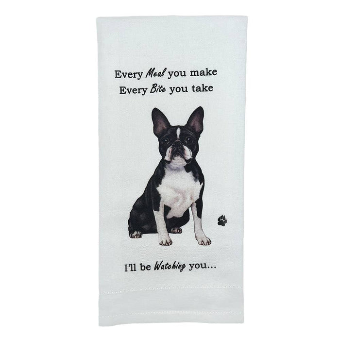 Boston Terrier Kitchen Towel - Premium Kitchen Towels from E&S Pets - Just $10.95! Shop now at Pat's Monograms