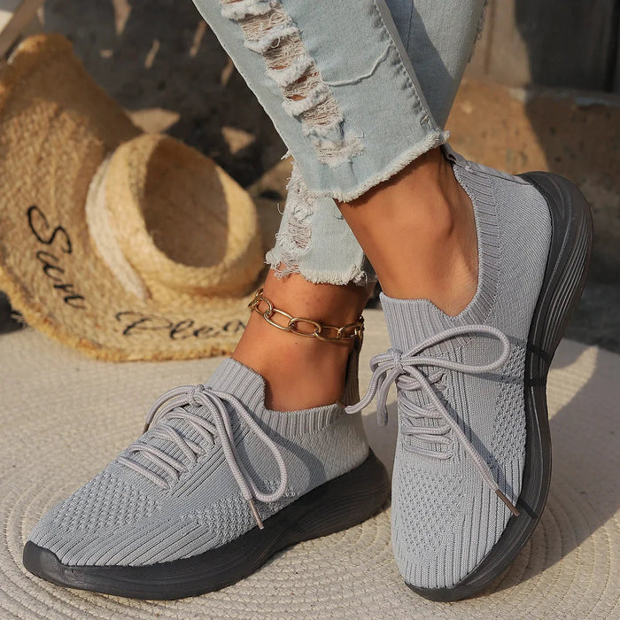 Breathable Knit Sneakers for Women – Lightweight & Casual Comfort