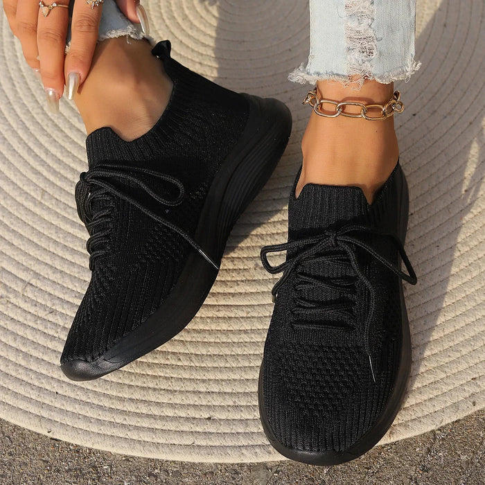 Breathable Knit Sneakers for Women – Lightweight & Casual Comfort