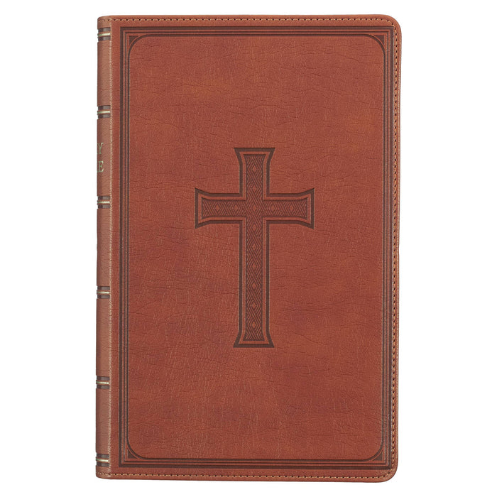 Brown Faux Leather Giant Print King James Bible - Premium Books and Devotionals from Christian Art Gifts - Just $39.99! Shop now at Pat's Monograms