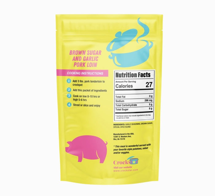 Brown Sugar and Garlic Pork - Premium gourmet Foods from Crockstar - Just $9.95! Shop now at Pat's Monograms