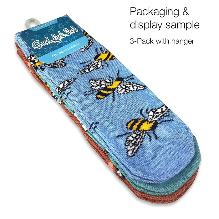 Butterflies, Hedgehogs and Ladybugs Kids Socks / 3-Pack