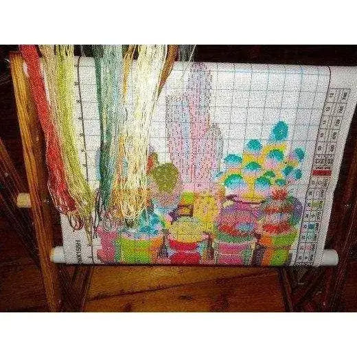 Cactus cross stitch pattern succulents embroidery set diy decor handmade gift