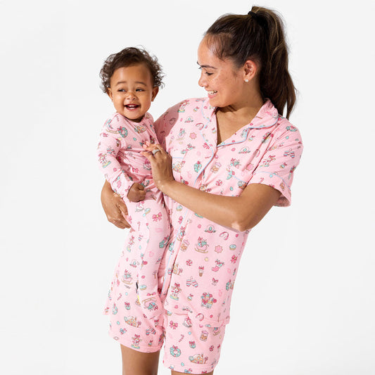 Candy Cane Lane Bamboo Women's Pajama Short Set
