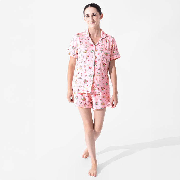 Candy Cane Lane Bamboo Women's Pajama Short Set