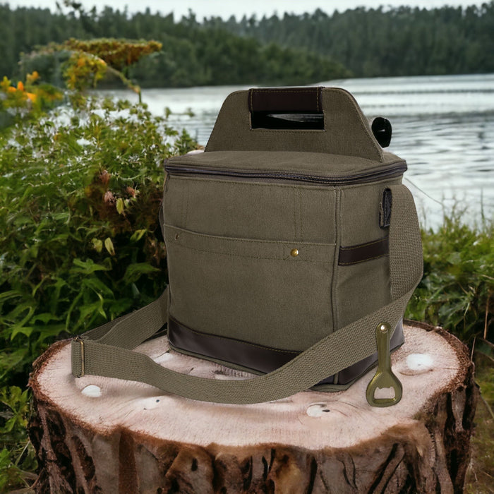 Canvas Insulated Beer Cooler Tote - Premium Bags and Totes from Rothco - Just $28.95! Shop now at Pat's Monograms