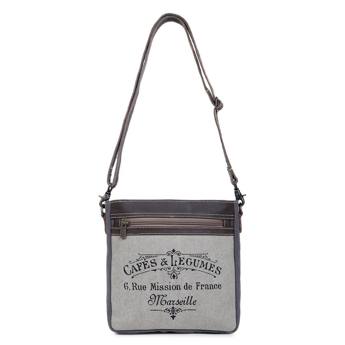 Canvas & Leather Women Crossbody - Silver/Davy's Gray - Premium  from Sixtease Bags USA - Just $34.95! Shop now at Pat's Monograms