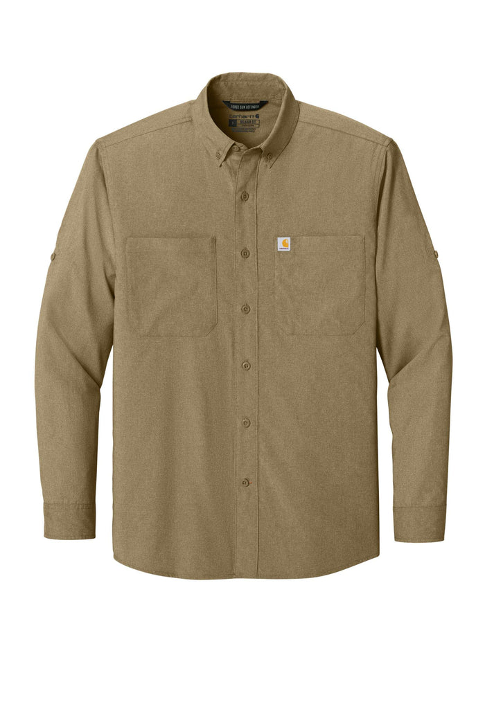 Carhartt Force® Sun Defender™ Long Sleeve Shirt - CT107106 - Premium Workwear from Carhartt - Just $76.95! Shop now at Pat's Monograms