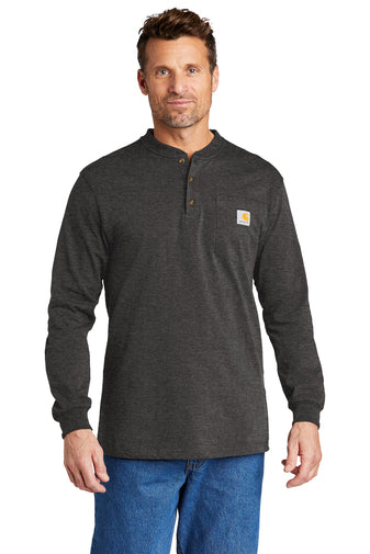 Carhartt® Long Sleeve Henley T-Shirt - CTK128 - Premium Workwear from Carhartt - Just $34.95! Shop now at Pat's Monograms