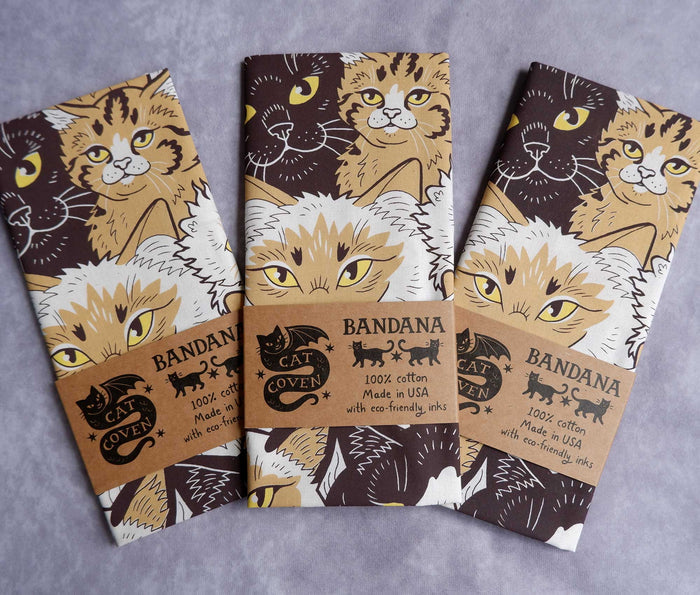 Cat Coven - Clutter of Cats - Cotton Bandana