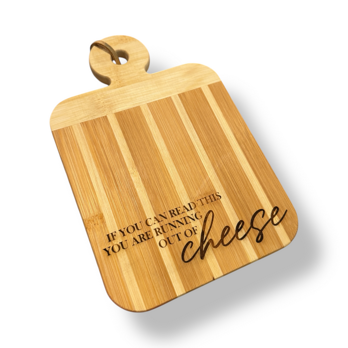 Cheese Board - Laser Engraved Bamboo Paddle Board - Premium Kitchen Accessories from Totally Bamboo - Just $22.95! Shop now at Pat's Monograms
