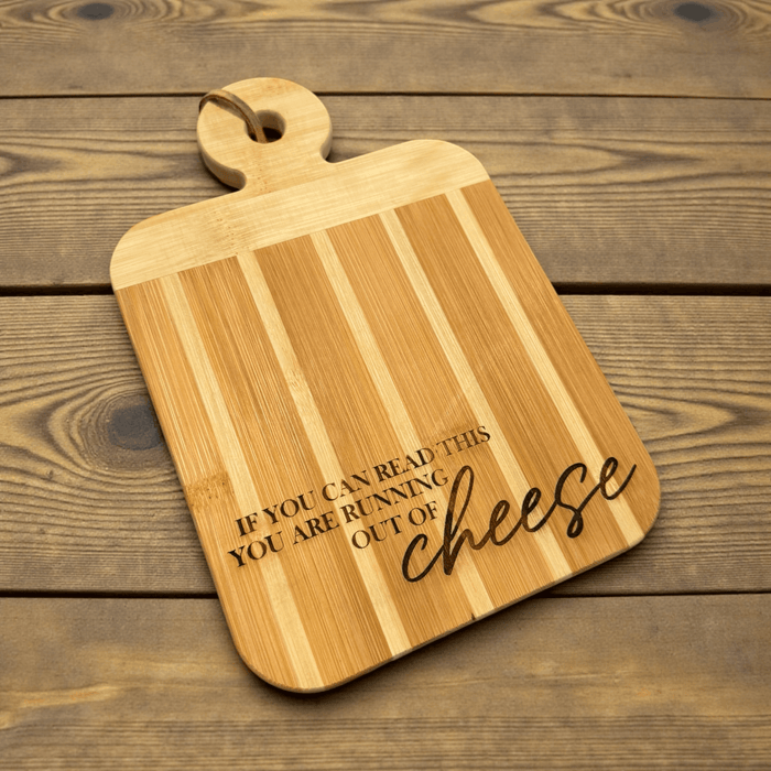 Cheese Board - Laser Engraved Bamboo Paddle Board - Premium Kitchen Accessories from Totally Bamboo - Just $22.95! Shop now at Pat's Monograms