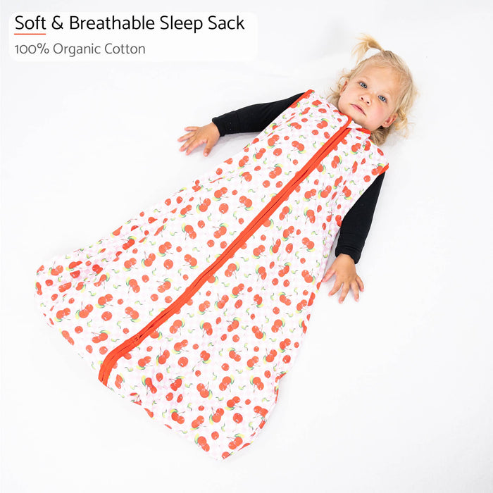 Cherry on Top Baby Sleep Sack, 100% Organic Cotton - Premium Baby Sleepwear from LollyBanks - Just $21.95! Shop now at Pat's Monograms