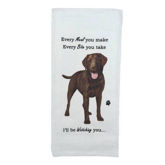 Chocolate Labrador Kitchen Towel - Premium Kitchen Towels from E&S Pets - Just $10.95! Shop now at Pat's Monograms