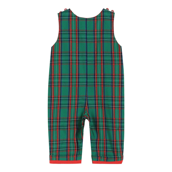 Christmas Green Gingham Santa Overalls - Premium Baby & Toddler Outfits from Lil Cactus - Just $35! Shop now at Pat's Monograms