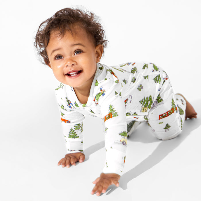 Christmas Tree Farm Bamboo Convertible Footie