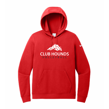 Club Hounds - LADIES Nike Club Fleece Sleeve Swoosh Pullover Hoodie NKFD9889 with full front logo