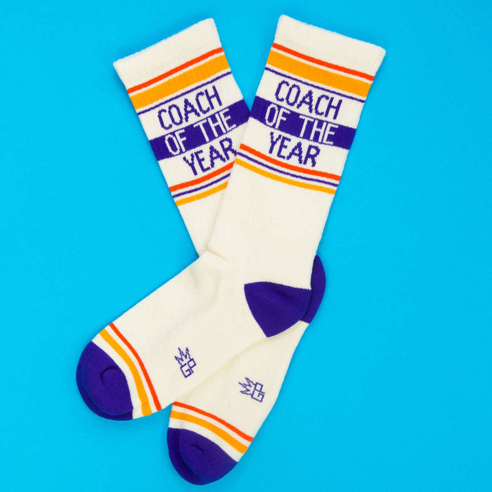 Coach Of The Year Gym Crew Socks - Premium Socks from Gumball Poodle - Just $12.95! Shop now at Pat's Monograms