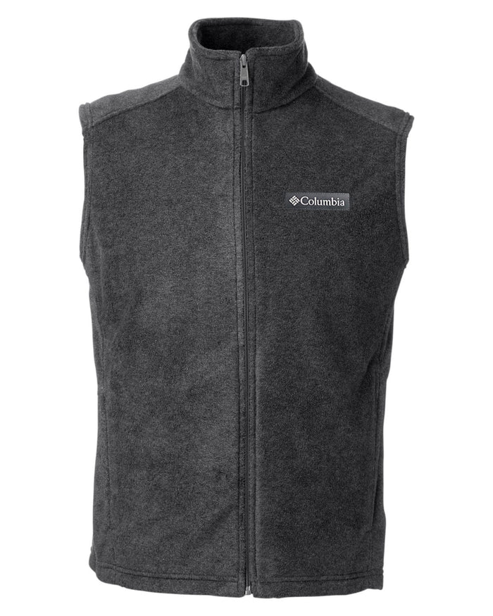Charcoal Heather / SM Custom Columbia Steens Mountain Fleece Vest - Corporate Gifts
