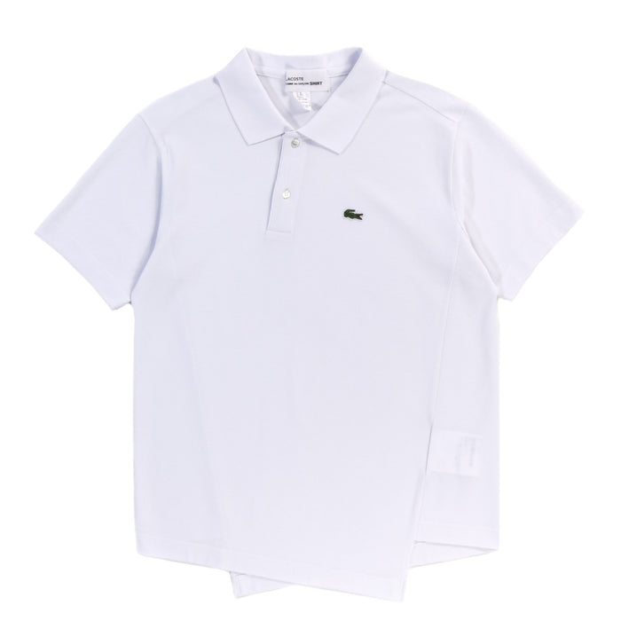 COMME DES GARCONS SHIRT T015 LACOSTE TWISTED POLO WHITE