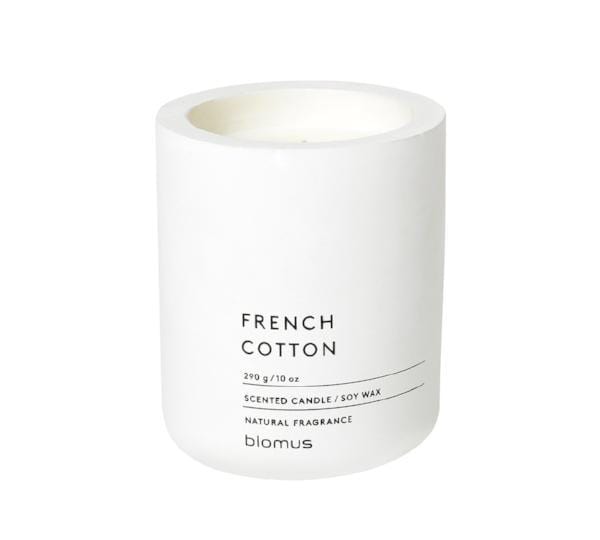 French Cotton Custom Concrete Candle - Corporate Gifts