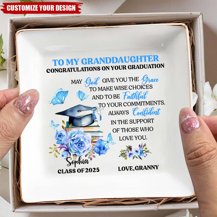 Congratulations On Your Graduation - Personalized Jewelry Dish