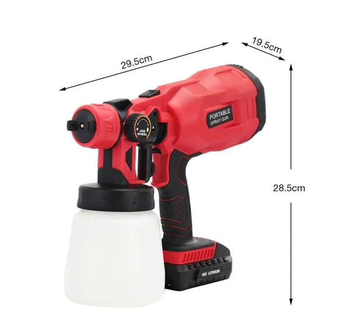 Cordless spray gun paint sprayer for DIY painting airbrush 800ml capacity