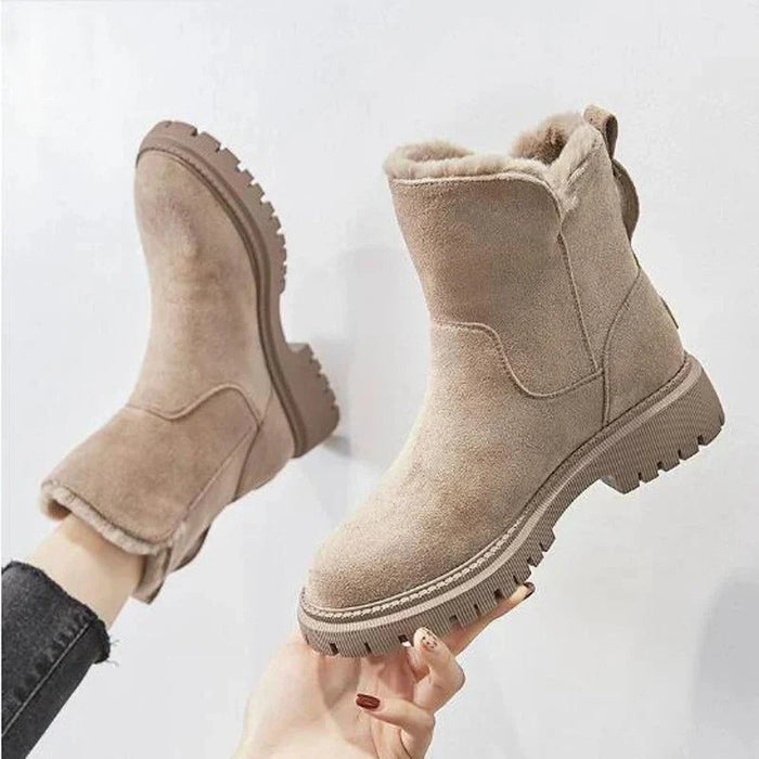 Cozy Velvet Snow Boots for Women – Stylish & Warm
