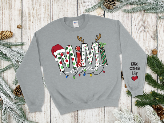 Custom Claus Sweatshirt for Grandma, Mama, Aunt, Nanny - Premium Clothing from Pat's Monograms - Just $39.95! Shop now at Pat's Monograms