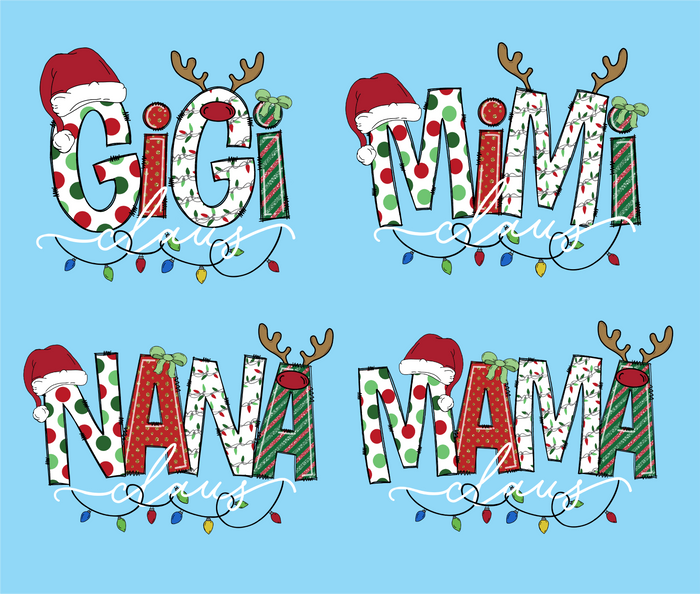 Custom Claus Sweatshirt for Grandma, Mama, Aunt, Nanny - Premium Clothing from Pat's Monograms - Just $0! Shop now at Pat's Monograms