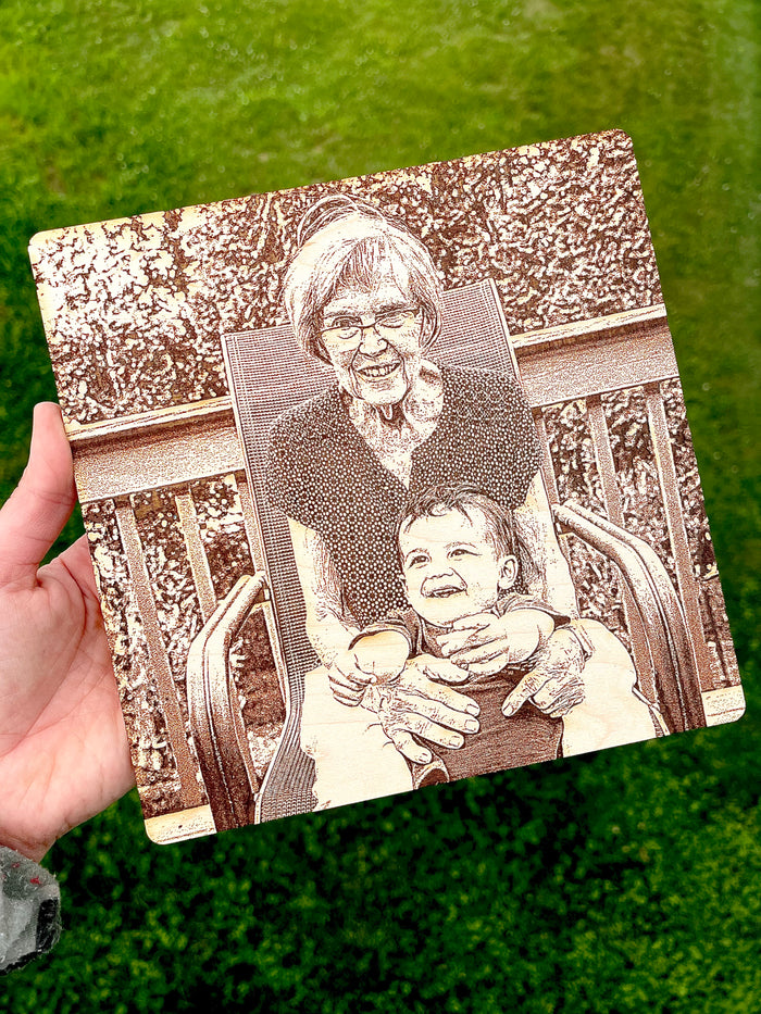 Custom Photo Engraving | Engraved Wood Photos