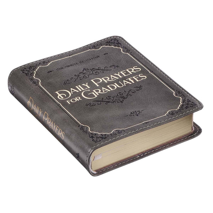 Daily Prayers for Graduates Gray Faux Leather Devotional - Premium Books and Devotionals from Christian Art Gifts - Just $14.99! Shop now at Pat's Monograms