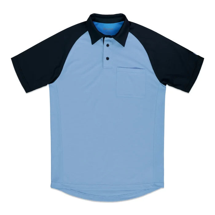 Davis MX3 Powder Blue/Black Raglan Sleeve Umpire Shirt