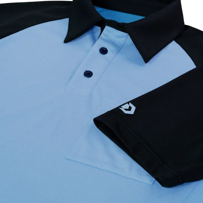 Davis MX3 Powder Blue/Black Raglan Sleeve Umpire Shirt