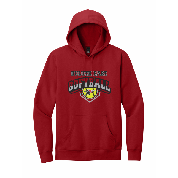 DE Softball - District® V.I.T.™ Fleece Hoodie DT6100 with full front logo