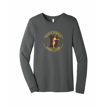 Denfeld Dance Team - BELLA+CANVAS® Unisex Jersey Long Sleeve Tee BC3501 with full front logo