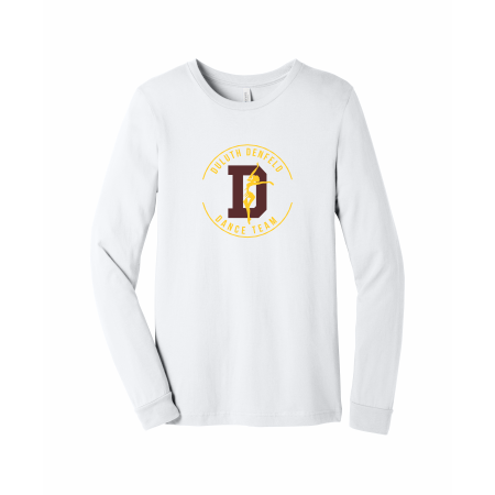 Denfeld Dance Team - BELLA+CANVAS® Unisex Jersey Long Sleeve Tee BC3501 with full front logo