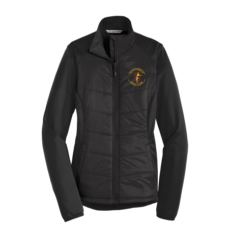 Denfeld Dance Team - Ladies Port Authority L787 Hybrid Soft Shell Jacket with embroidered logo