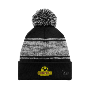 Denfeld Girls Soccer - New Era NE909 Knit Chilled Pom Beanie with embroidered logo