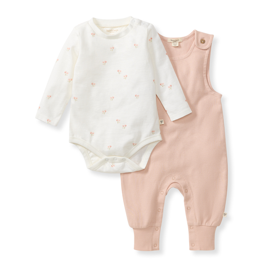 Ditsy Floret Jumpsuit & Bodysuit Set - Premium Baby & Toddler Outfits from Burt's Bees Baby - Just $24.95! Shop now at Pat's Monograms