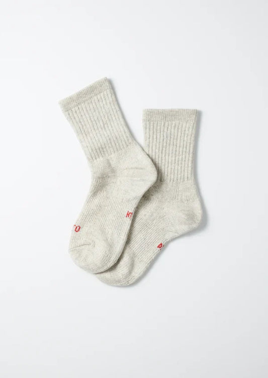 Double Face Mini Crew Socks- L. Gray