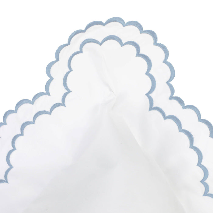 Double Scallop Embroidered Percale Euro Sham Pair - Premium Home Textiles from Mélange Home - Just $48.95! Shop now at Pat's Monograms