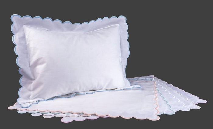 Double Thick Scalloped Baby/Boudoir Pillow Shams - Premium Baby Accessories from Edward Boutross - Just $32! Shop now at Pat's Monograms