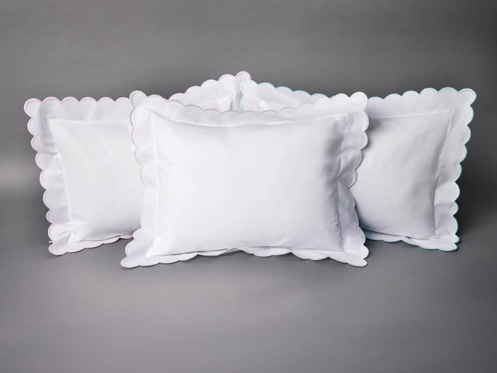 Double Thick Scalloped Baby/Boudoir Pillow Shams - Premium Baby Accessories from Edward Boutross - Just $32! Shop now at Pat's Monograms