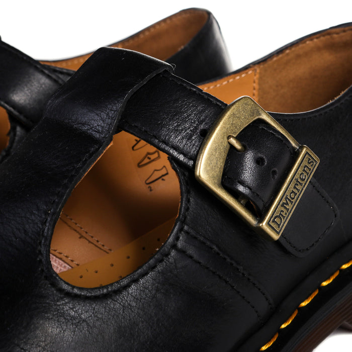 DR. MARTENS T-BAR SHOE BLACK REGENCY CALF